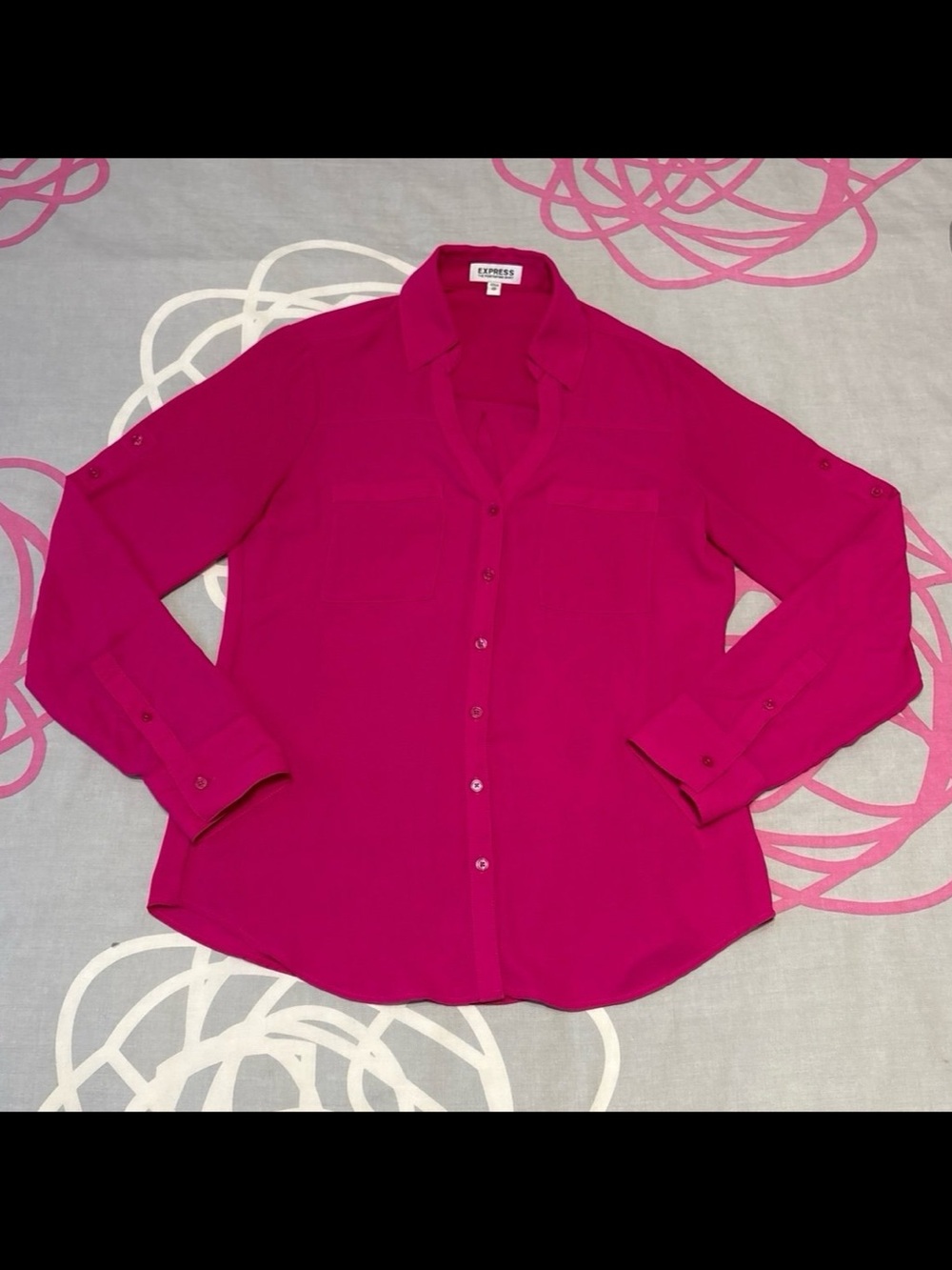 Express Fuchsia Pink The Portofino Shirt